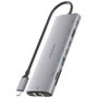 Aisens USB-C Dock 8 en 1 ASUC-8P033-GR Gris con HDMI, RJ45 y PD 100W